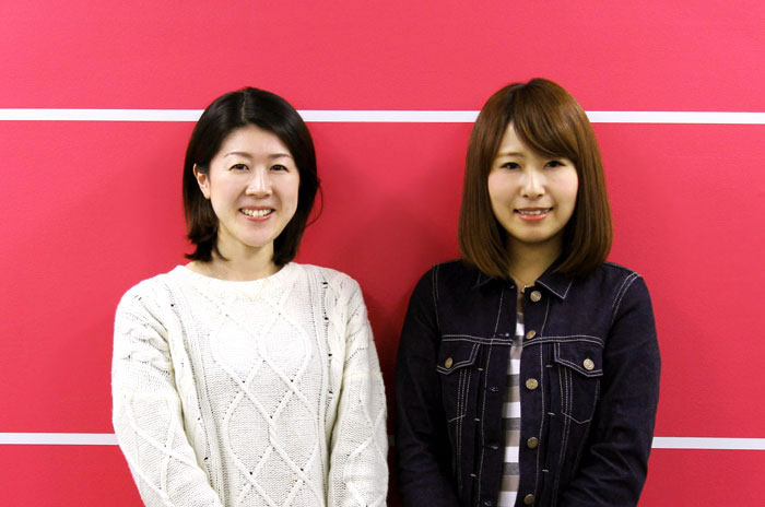 人事教育Gの鈴木（左）・稲葉（右）です。ご応募お待ちしています！